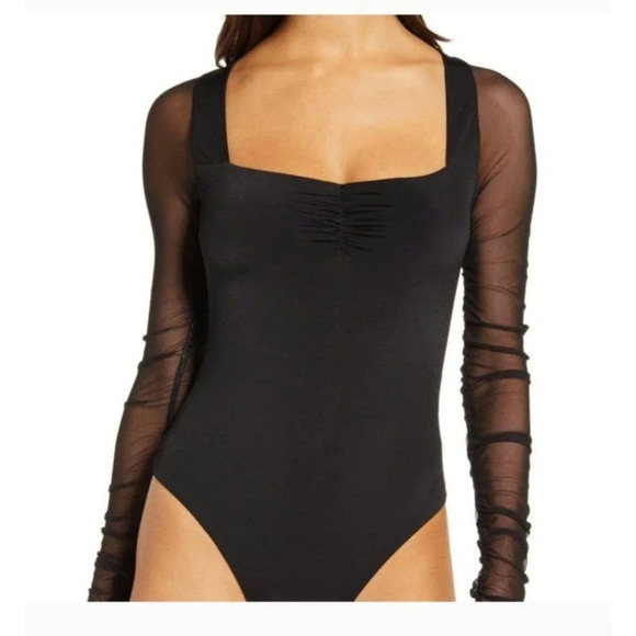 Tiger Mist Black Zira Mesh Bodysuit - Picture 1 of 7